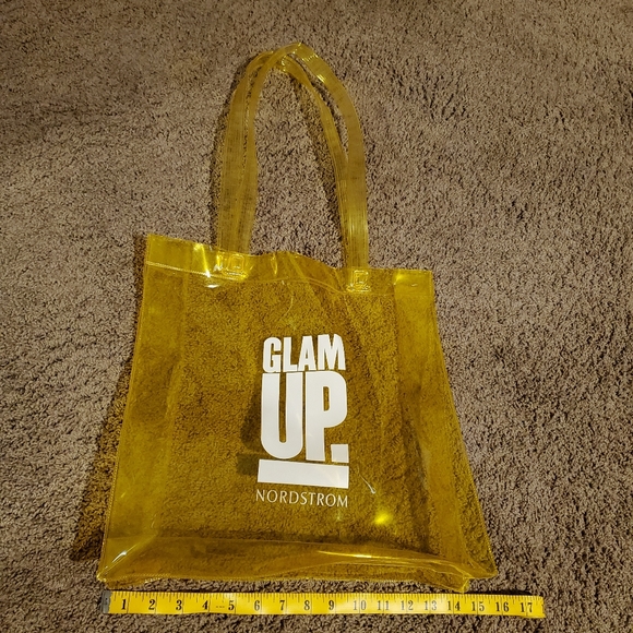 NWOT Nordstrom Limited Edition yellow Glam up bag - Picture 2 of 5